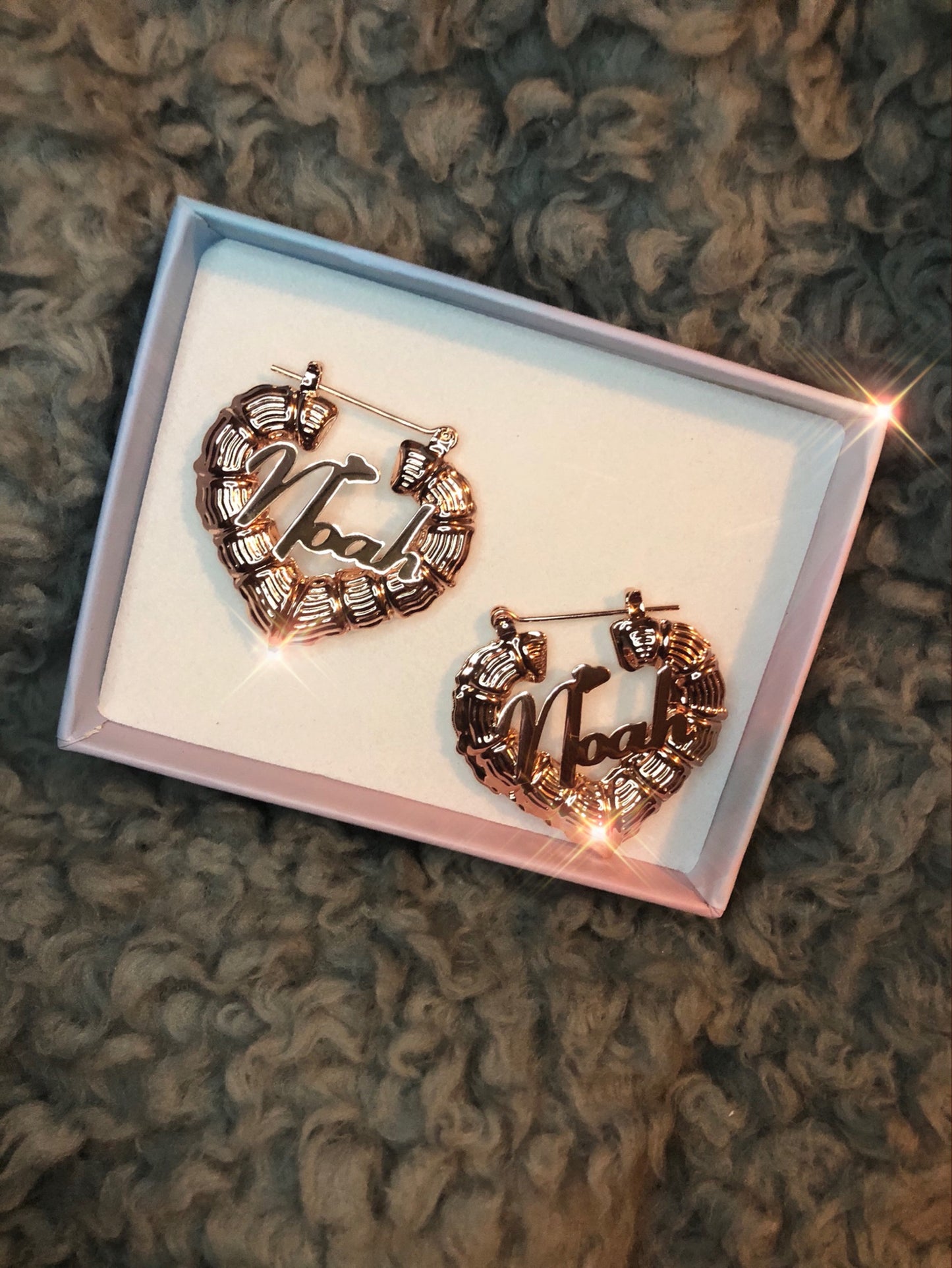 Mini NewNew Heart Bamboo Earrings