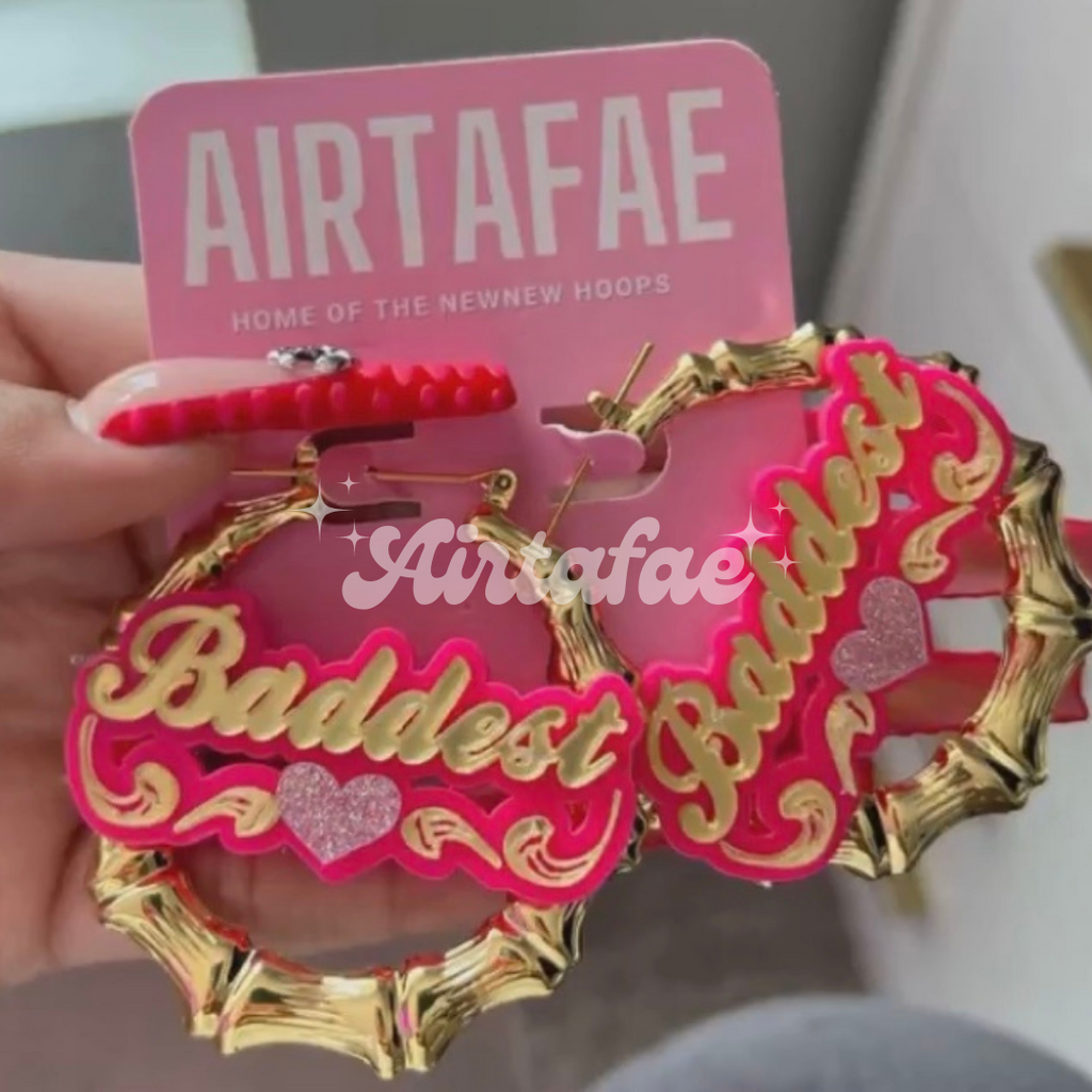 Pink 2025 bamboo earrings