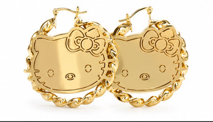 MINI HELLO KITTY HOOPS