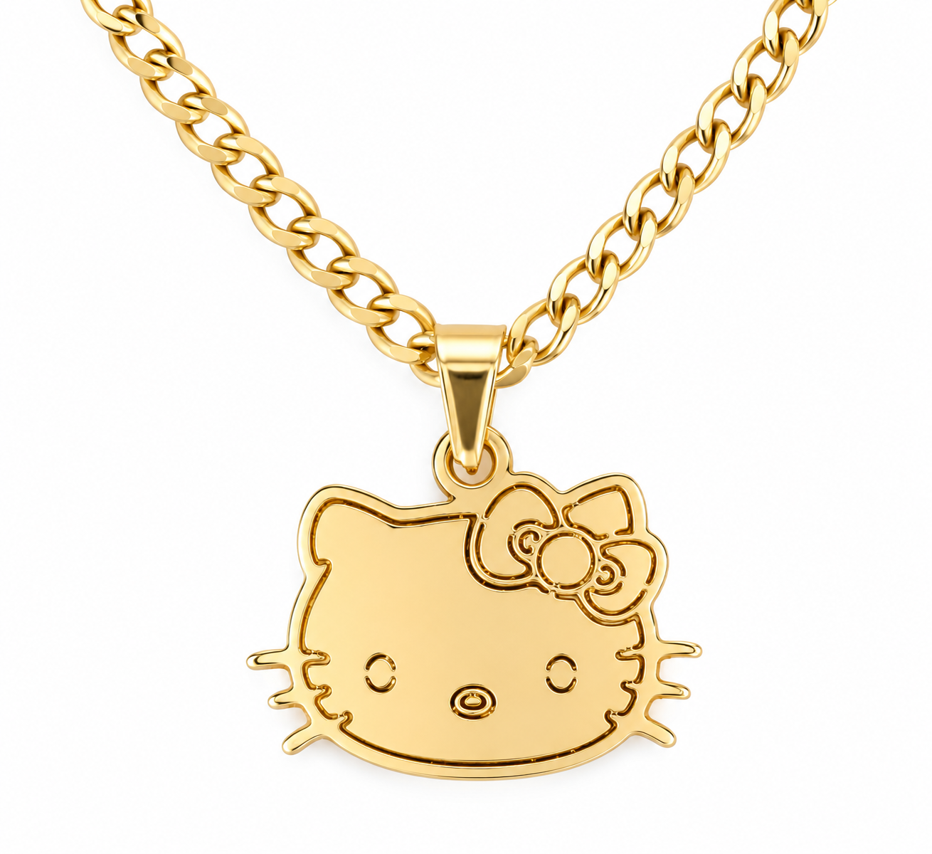 HELLO KITTY FACE NECKLACE